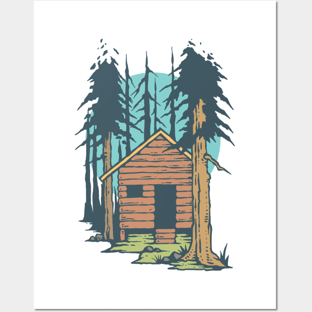 House in the Woods Wall Art by spacemedia